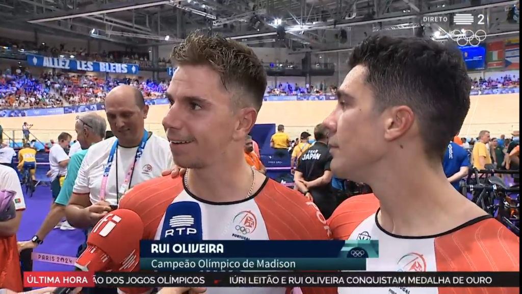 #Campeõesolimpicos,  #RuiOliveira, #IuriLeitao, #Madison, #Paris2024, #ouro, #ciclismo, #VNG, #Ogaiense 